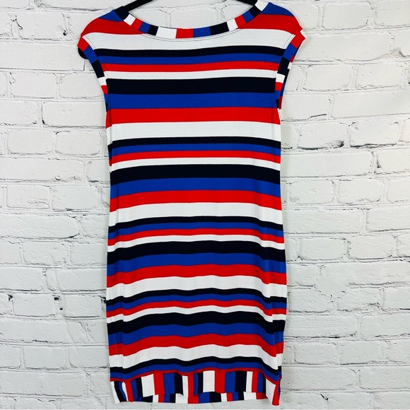 TRINA TURK SHEATH NAUTICAL MULTI-COLORED STRIPED DRESS SIZE (S) - Picture 1 of 10